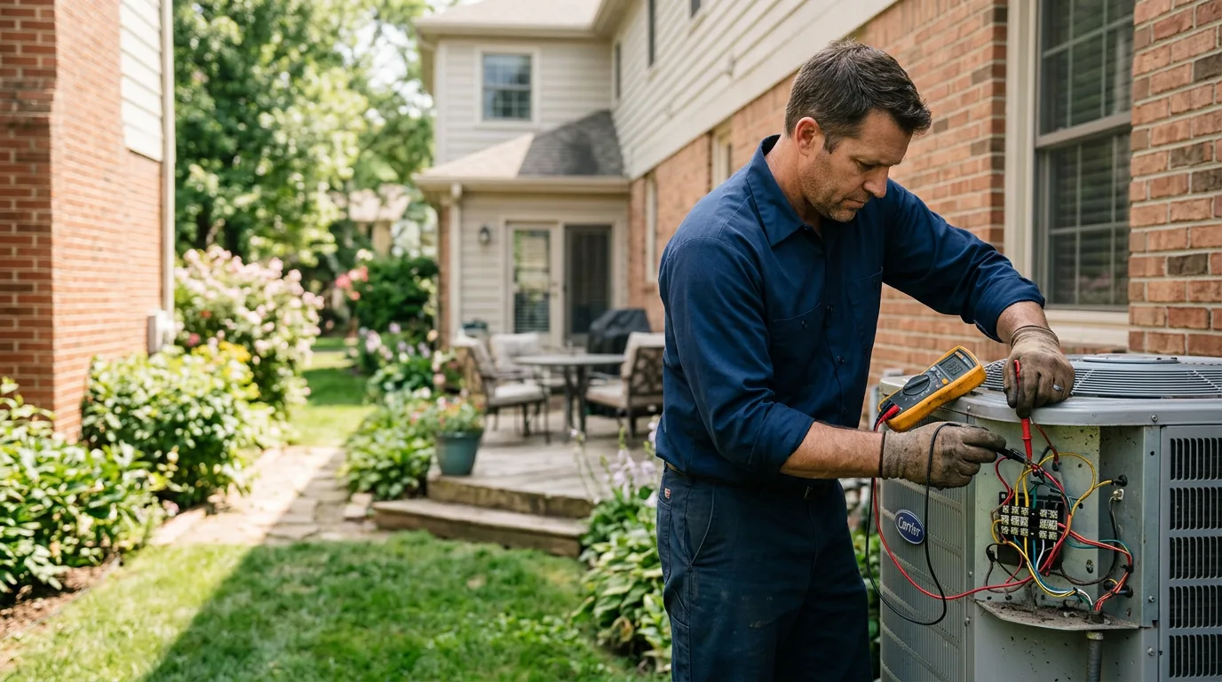 HVAC technician working near Edinburg, PA